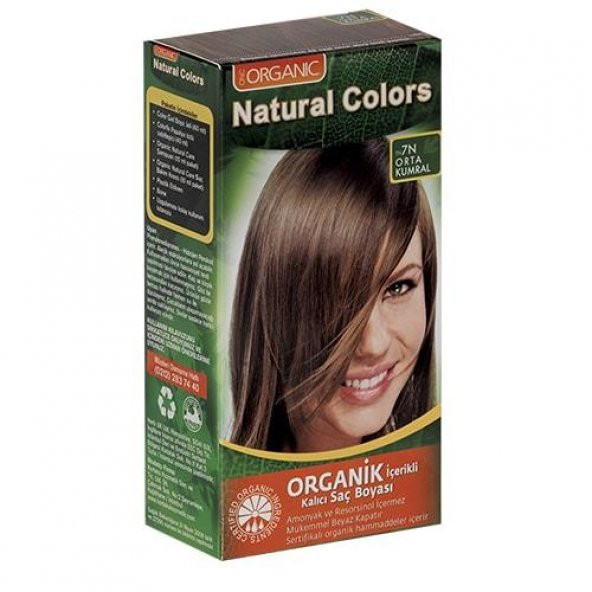 Organıc Natural Colors Saç Boyası  7n Orta Kumral