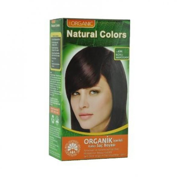 Organıc Natural Colors Saç Boyası  4m Koyu Mahoganı