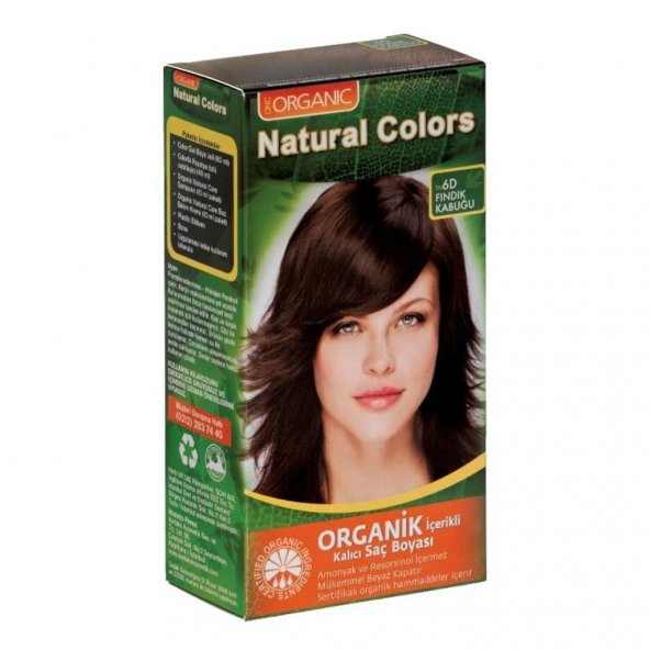 Organıc Natural Colors Saç Boyası  6d Fındık Kabuğu