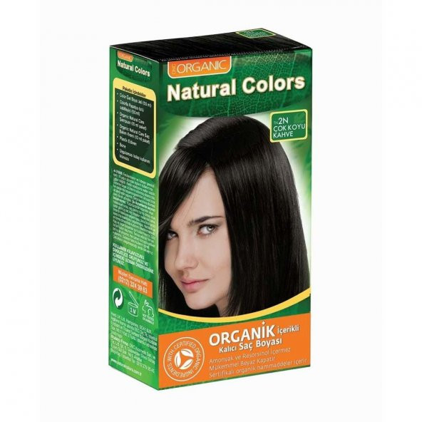 Organıc Natural Colors Saç Boyası  2n Çok Koyu Kahve