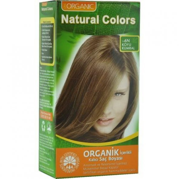 Organıc Natural Colors Saç Boyası  6n Koyu Kumral