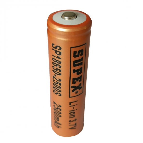 Supex SP-18650-2500 3.7V 2500mAH Li-ion Pil