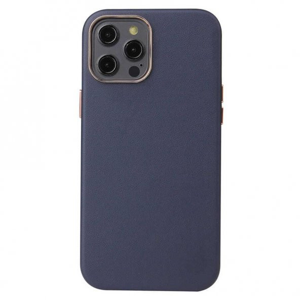 iPhone 12 Pro Max Kılıf Zore Eyzi Deri Kamera Çıkıntılı Kapak - 2