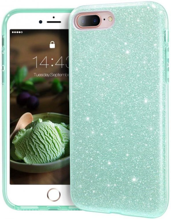 Apple iPhone 8 Plus Kılıf ​​​Zore Eni Parıldayan Taşlı Kılıf - 2