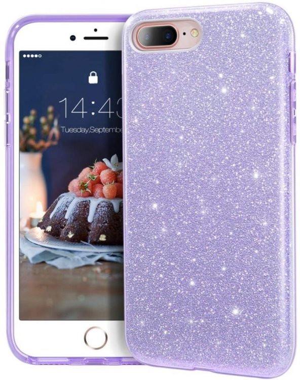 Apple iPhone 8 Plus Kılıf ​​​Zore Eni Parıldayan Taşlı Kılıf - 3