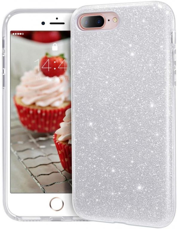 Apple iPhone 8 Plus Kılıf ​​​Zore Eni Parıldayan Taşlı Kılıf - 5