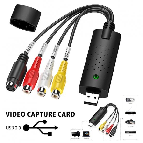 EasyCAP USB DVR Capture 4774 Kayıt Kartı Kamera Uydu Android Destekli