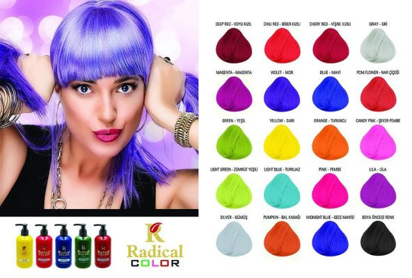 Radical Color Saç Boyası 250ml Turuncu - Resim 2