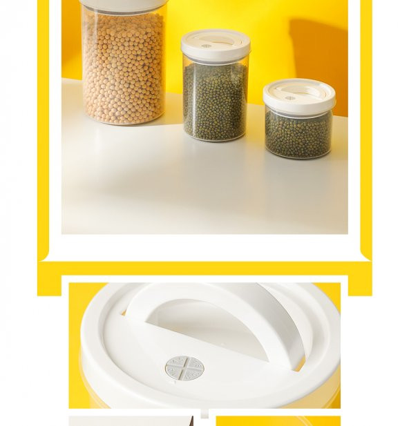MINISO - PP Vakumlu Saklama Kabı  600ml - 6