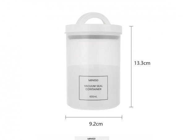 MINISO - PP Vakumlu Saklama Kabı  600ml - 7