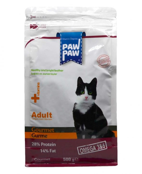 Paw Paw Gurme Karışık Yetişkin Kedi Maması 500Gr