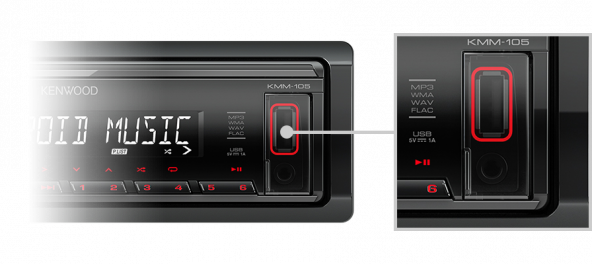 Kenwood KMM-105 Mekaniksiz Oto Teyp - 3