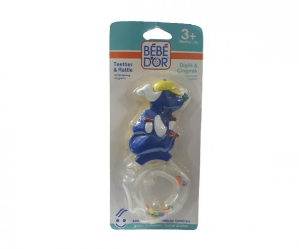 Bebedor 3+ Dişlik Çıngırak Fil Mavi