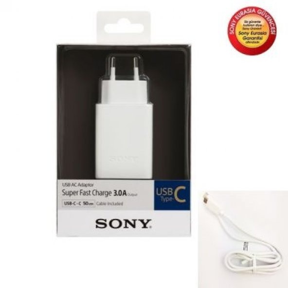 Sony CP-AD3 Usb Type-C Hızlı Şarj Cihazı 5V 3.0A - Beyaz - 2