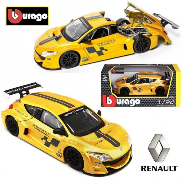 Renault Megane Trophy 1/24 Ölçek Metal Klasik Model Oyuncak Araba
