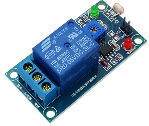 Arduino 5V LDR Röle Kartı Işık Sensörü Kontrollü Tekli Röle Kart