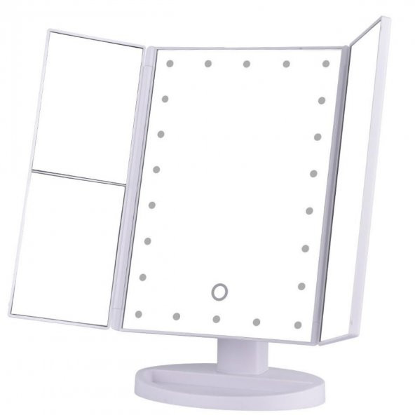 180 Derece Ayarlanabilir Led Dokunmatik Ekran Kapaklı Makyaj Masası Aynası Modeli