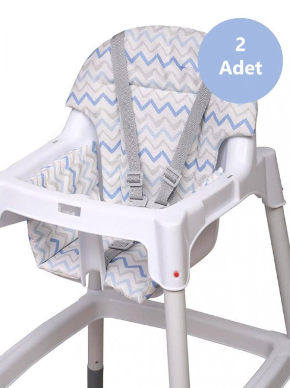 Lava Baby Mama Sandalyesi Minderi - Mavi Çizgili-2 Adet