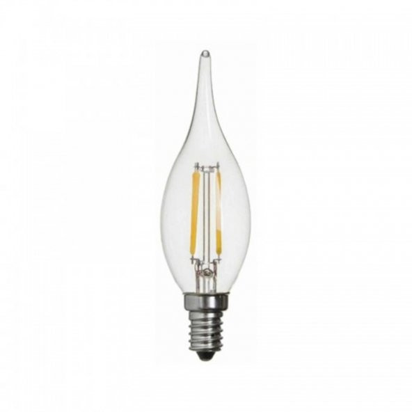 Global K2 KES498 4W E14 Günışığı Led Flamanlı Kıvrık Buji Ampul