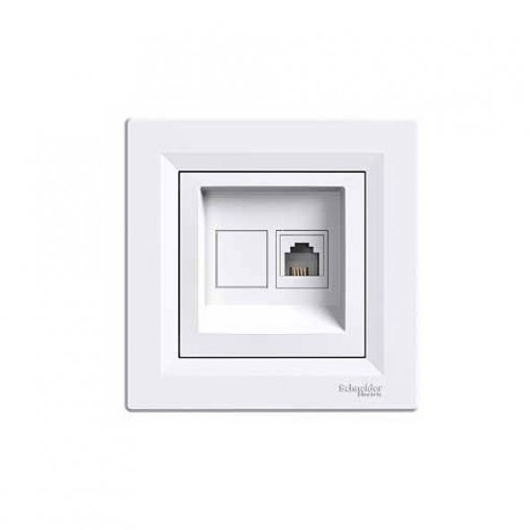 Schneider Electric Asfora 1*Rj11 Beyaz Çerçeveli - 2