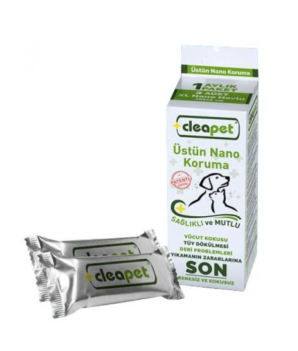 Cleapet Evcil Hayvan Kedi Köpek Temizleme Antibakteri Nano Havlu