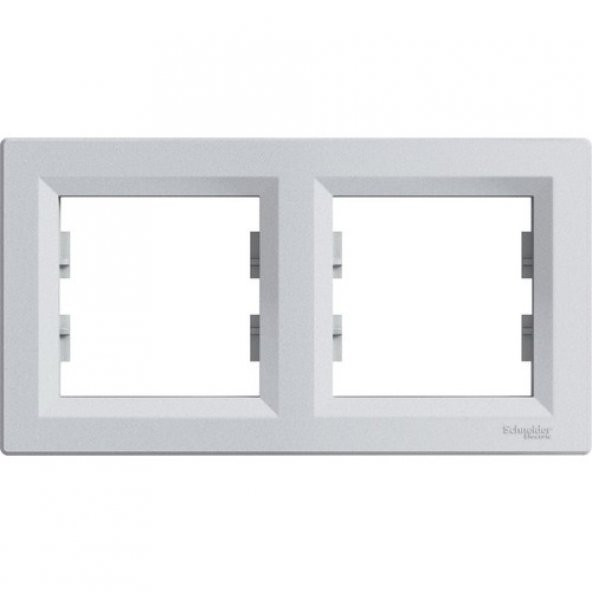 Schneider Electric Asfora Plus İkili Çerçeve Alüminyum