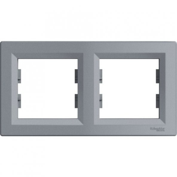 Schneider Electric Asfora Plus İkili Çerçeve Çelik