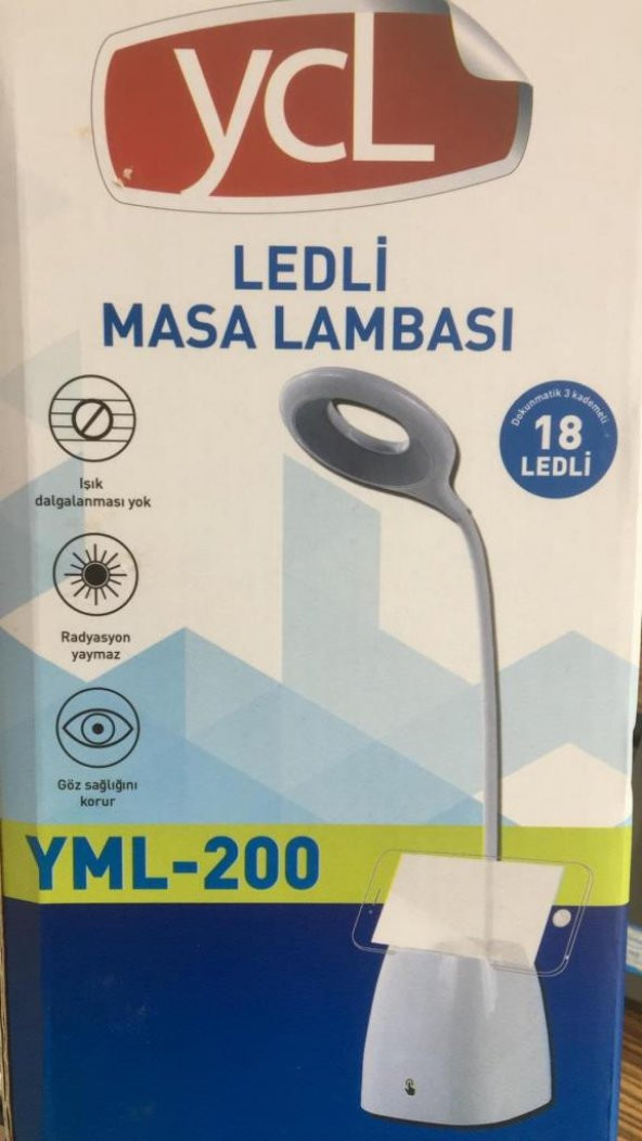YCL YML-200 Ledli Masa Lambası 3 Kademeli, Dokunmatik, Şarjlı, US