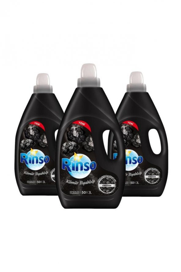 Kömür Siyahlığı Siyahlar için Çamaşır Deterjanı 3000 ML 50 Yıkama x 3 Adet - 2