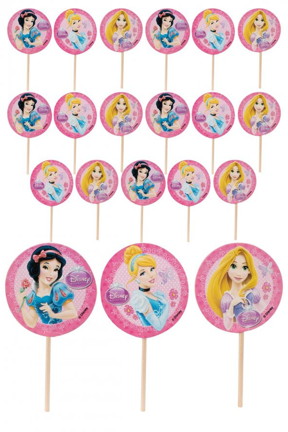 Kına Atölyesi Disney Prensleri Parti Kürdanı 20 Adet