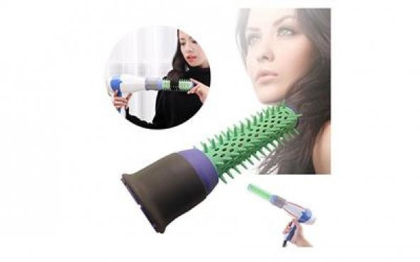 Fön Makinesine Takılan Bukle Yapma Saç Dalgalandırma Aparatı Fırça Şekilli - 1
