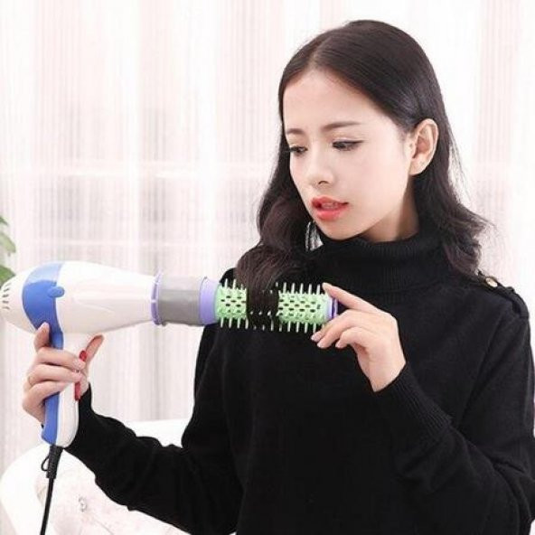 Fön Makinesine Takılan Bukle Yapma Saç Dalgalandırma Aparatı Fırça Şekilli - 3