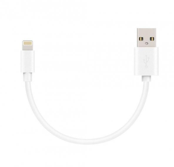 USB Lightning Kısa Data Şarj Kablosu 20cm Apple İphone İçin Şarj