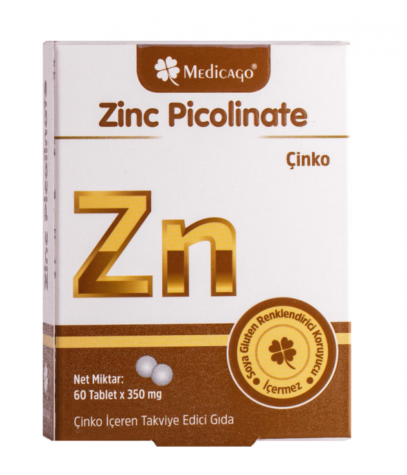 Medicago Zinc Picolinate Çinko 15mg 60 Tablet