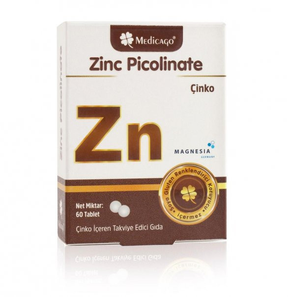 Medicago Zinc Picolinate Çinko 15mg 60 Tablet - 3