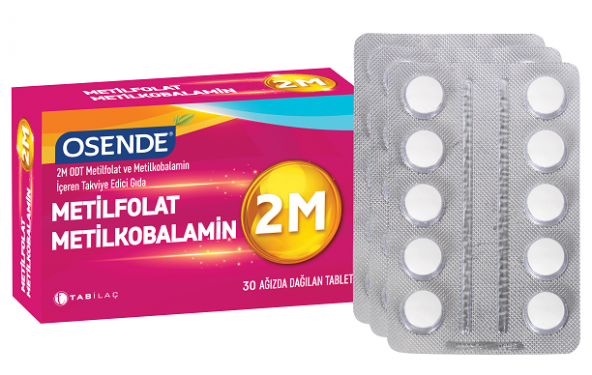 Osende Metilfolat Metilkobalamin 2M ODT 30 Tablet