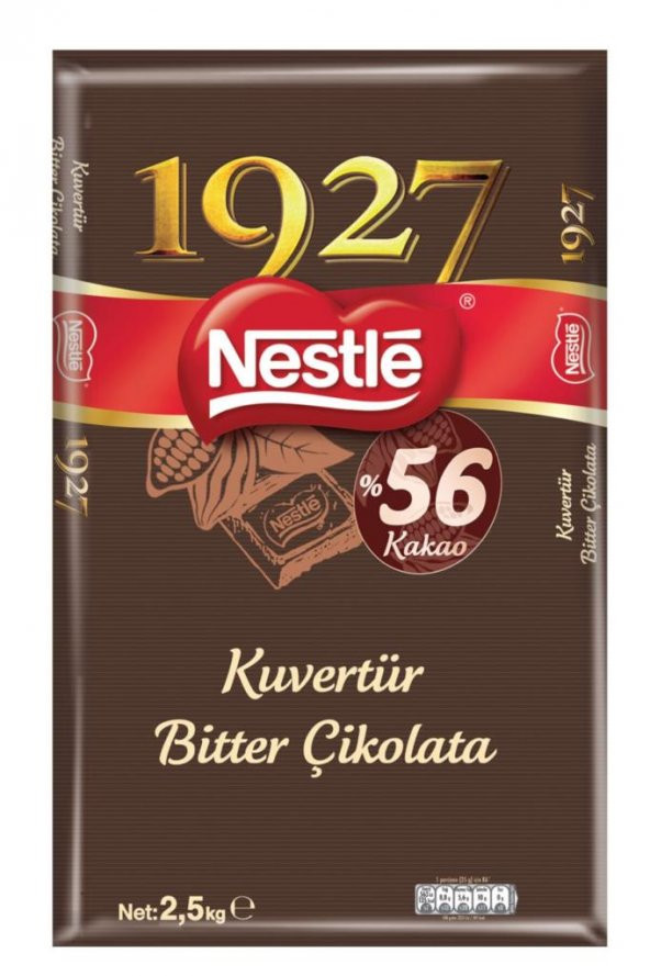 Nestle 1927 Bitter Kuvertür Çikolata 2.5 Kg