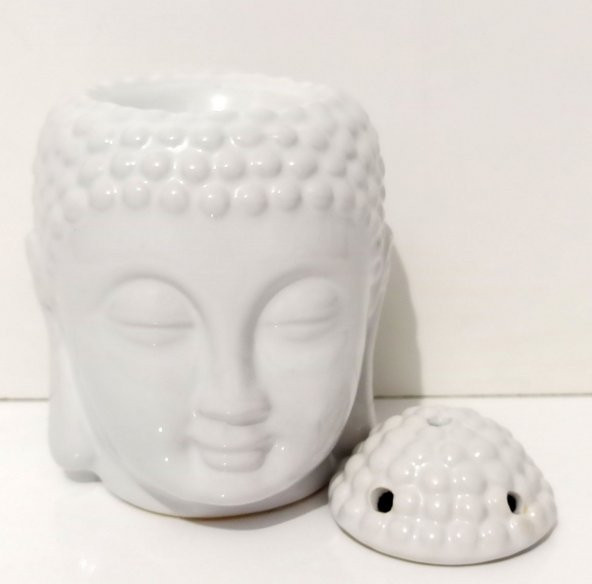 Beyaz Buda Seramik Buhurdanlık Otantik Buddha - 2