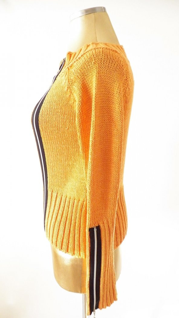 SNY Yuvarlak Yaka 100 Pamuk Turuncu Spor Kazak - 2