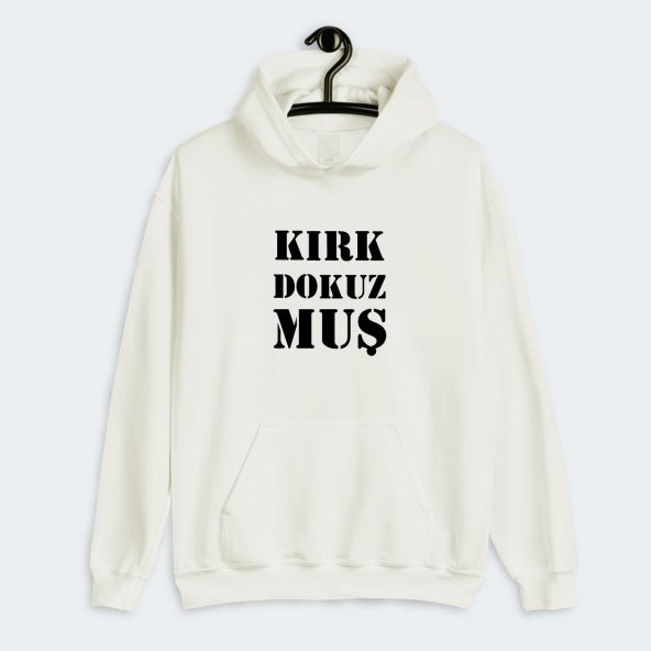 Kırk Dokuz Muş Baskılı Kapşonlu Şehir Plakalı Sweatshirt