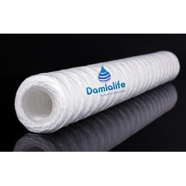 20" İnç İplik 25 Micron Sediment Sargı İp Tortu Filtre - Resim 2