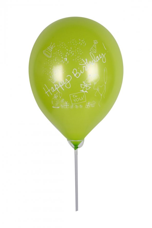 Kına Atölyesi Happy Birthday Balonu Karışık Renk 10 Adet - 2