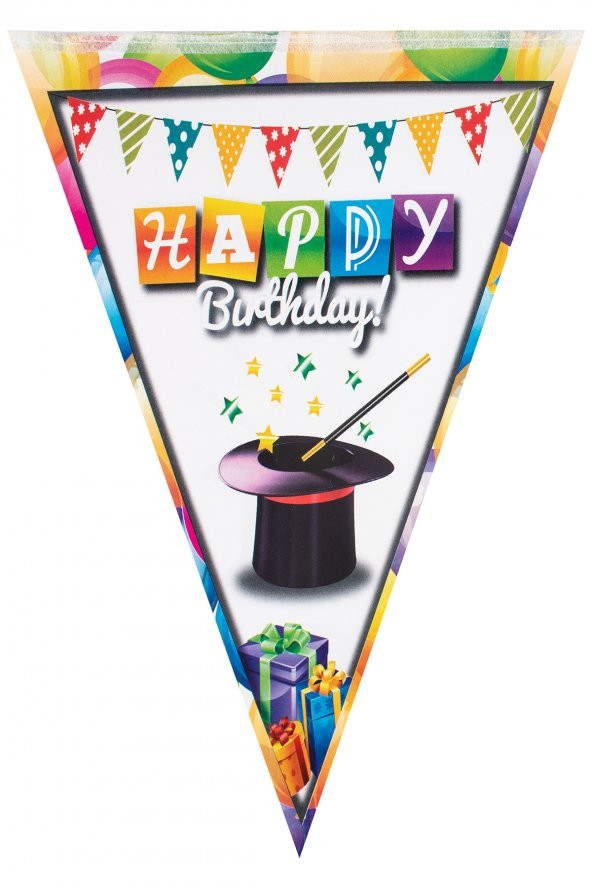 Kına Atölyesi Happy Brithday Şapkalı Flama - 2