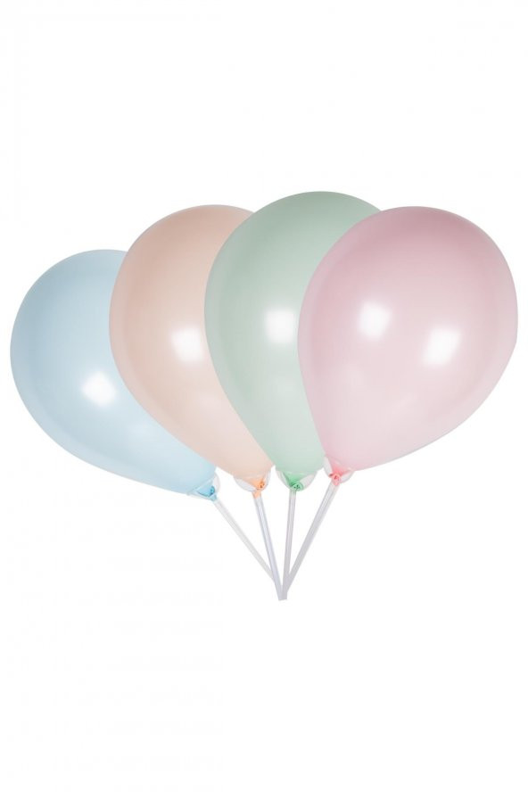 Kına Atölyesi Makaron Balon Karışık Renk 10 Adet - 6