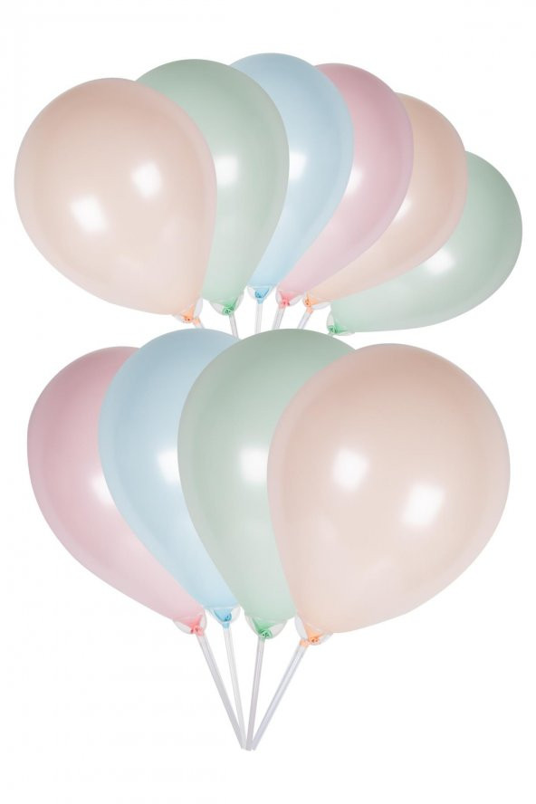 Kına Atölyesi Makaron Balon Karışık Renk 10 Adet