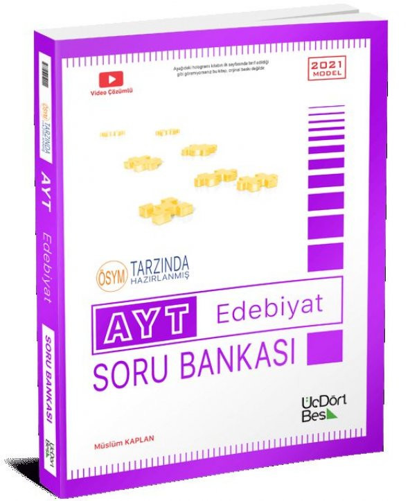 ÜÇDÖRTBEŞ Yayınları AYT Edebiyat Soru Bankası