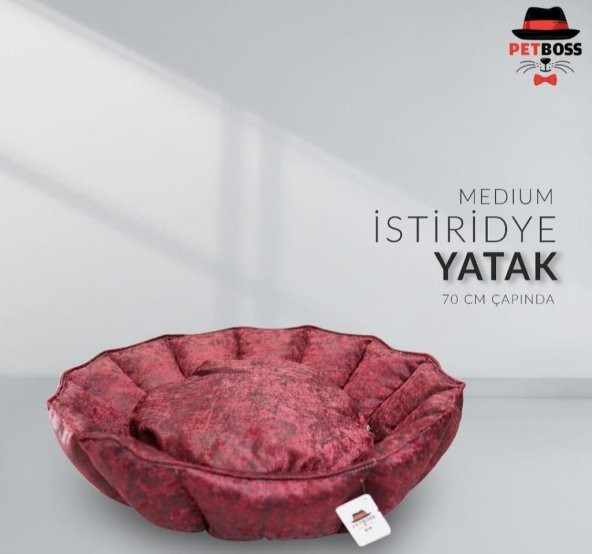 Petboss İstiridye Tüy Tutmaz Kedi Köpek Yatak Büyük Boy 70cm