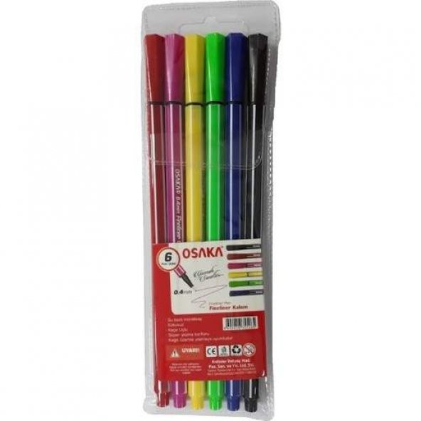 Osaka Fineliner Kalem 6 Renk