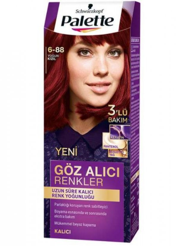 Palette Göz Alıcı Renkler Saç Boyası 6-88 Yoğun Kızıl