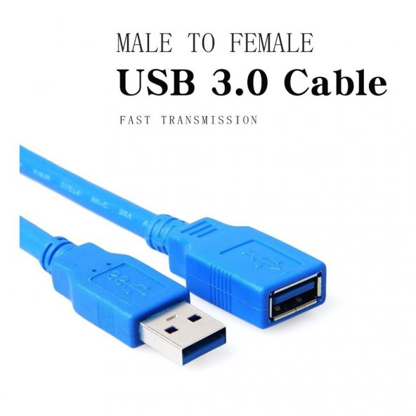 USB 3.0 Dişi Erkek Uzatma Uzatıcı Ara Bağlantı Kablosu 1 Metre